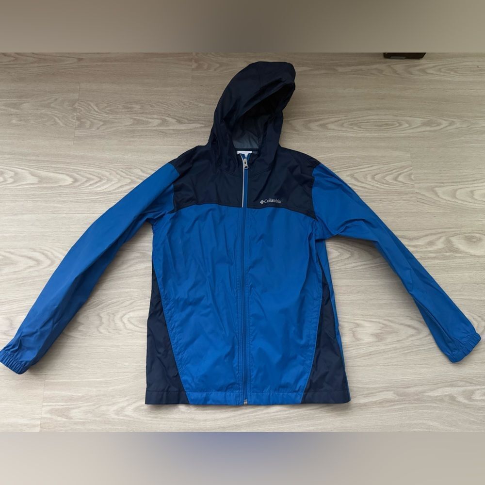 Columbia Blue and Black Hooded Jacket